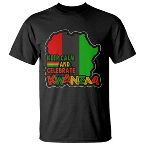 Keep Calm And Celebrate Kwanzaa T Shirt African American Christmas Black Holiday