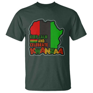 Keep Calm And Celebrate Kwanzaa T Shirt African American Christmas Black Holiday