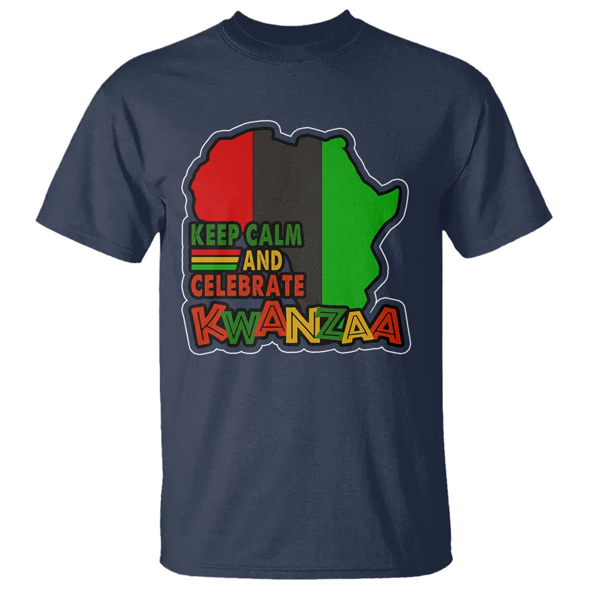 Keep Calm And Celebrate Kwanzaa T Shirt African American Christmas Black Holiday