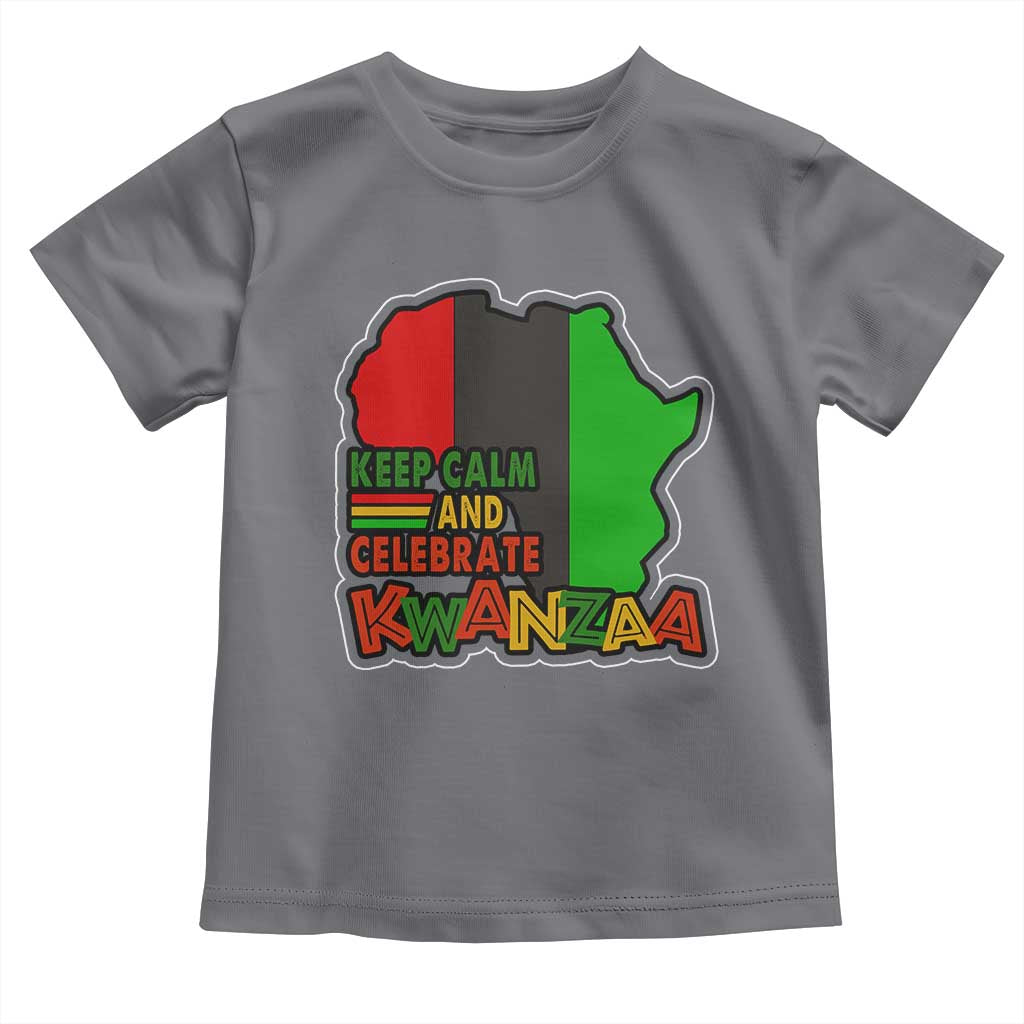 Keep Calm And Celebrate Kwanzaa Toddler T Shirt African American Christmas Black Holiday