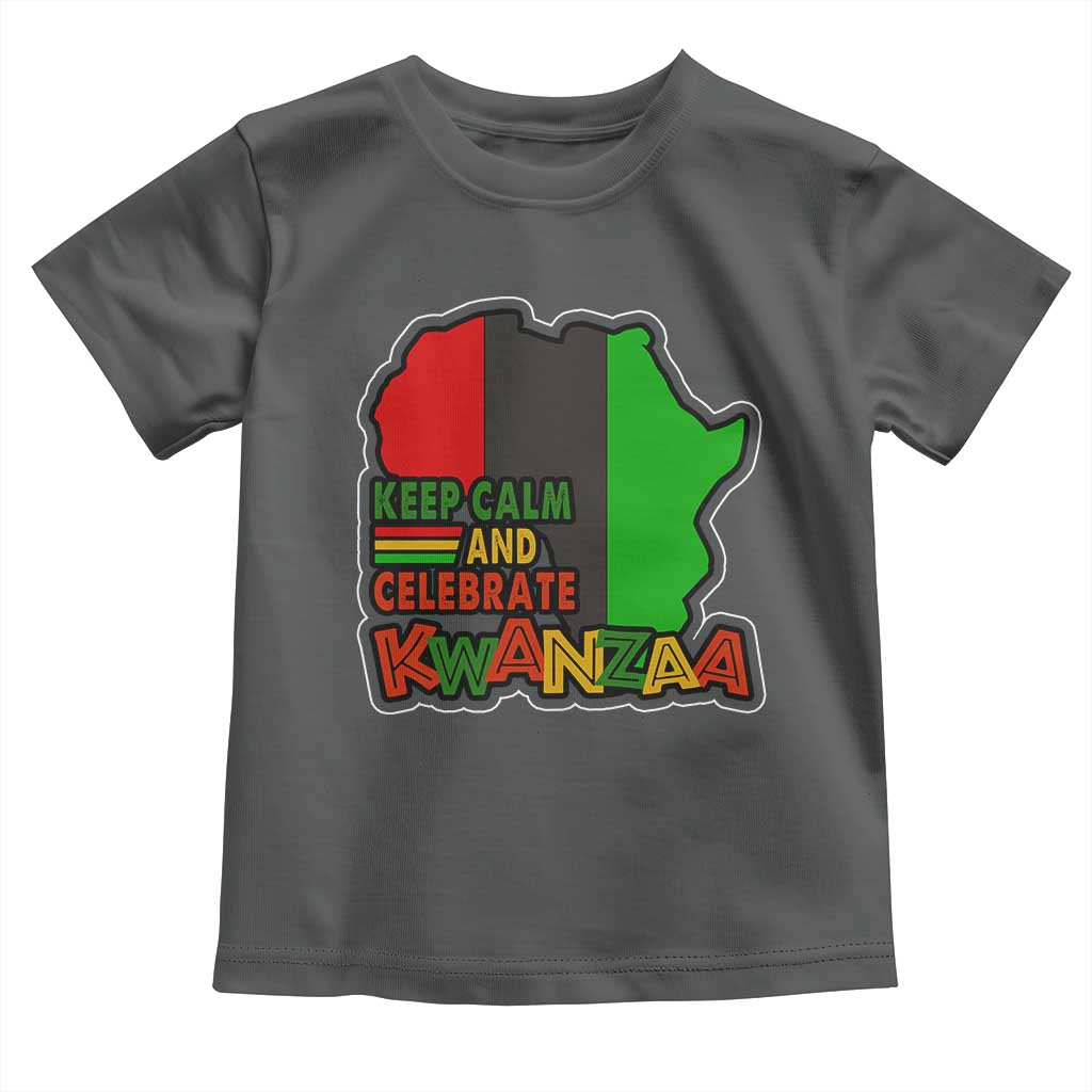 Keep Calm And Celebrate Kwanzaa Toddler T Shirt African American Christmas Black Holiday