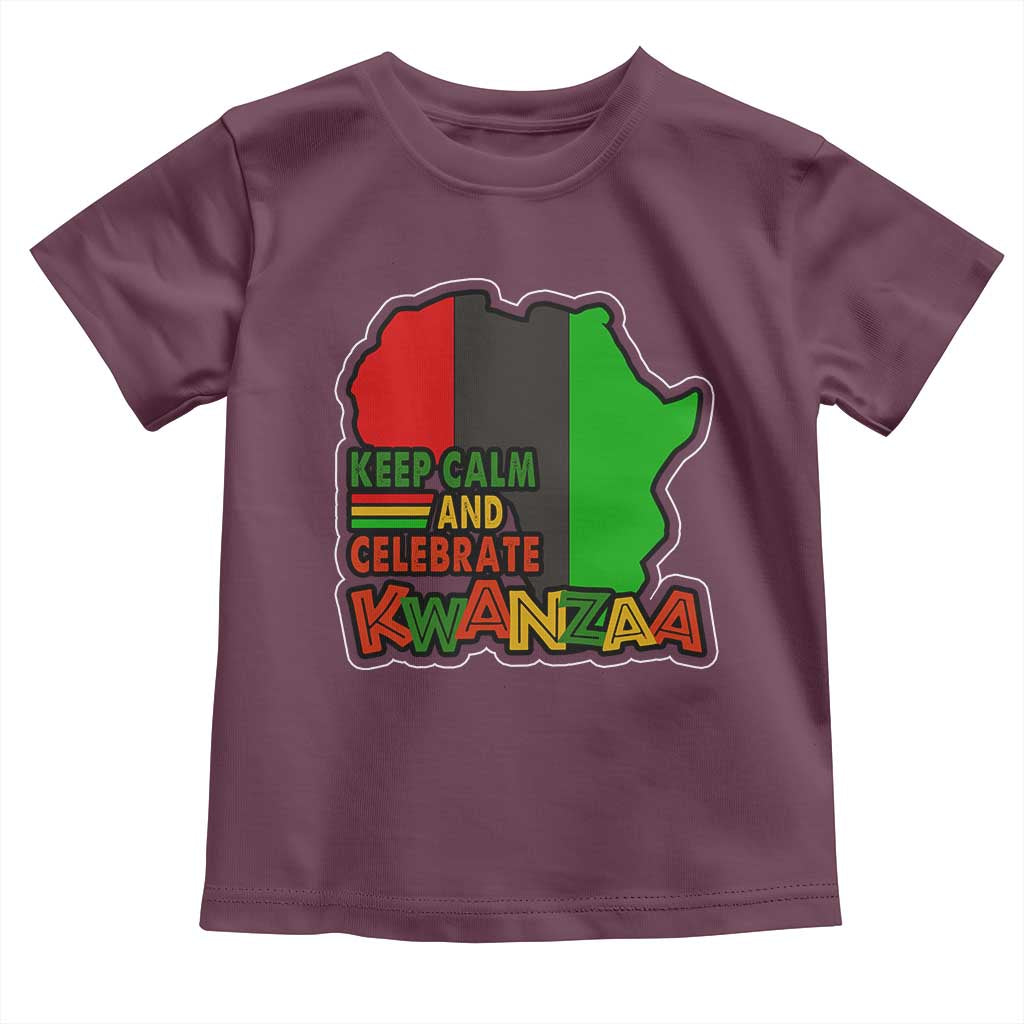 Keep Calm And Celebrate Kwanzaa Toddler T Shirt African American Christmas Black Holiday
