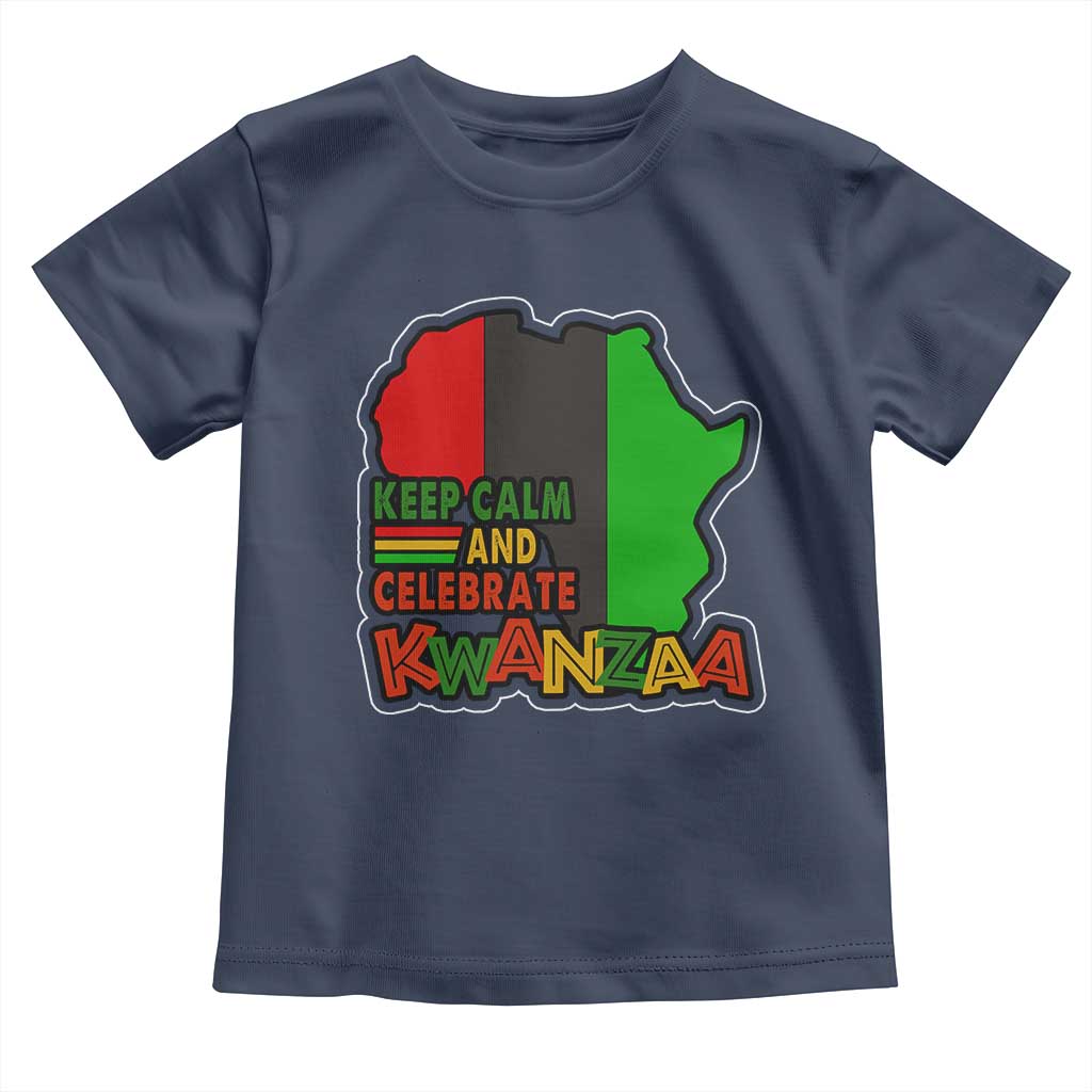 Keep Calm And Celebrate Kwanzaa Toddler T Shirt African American Christmas Black Holiday