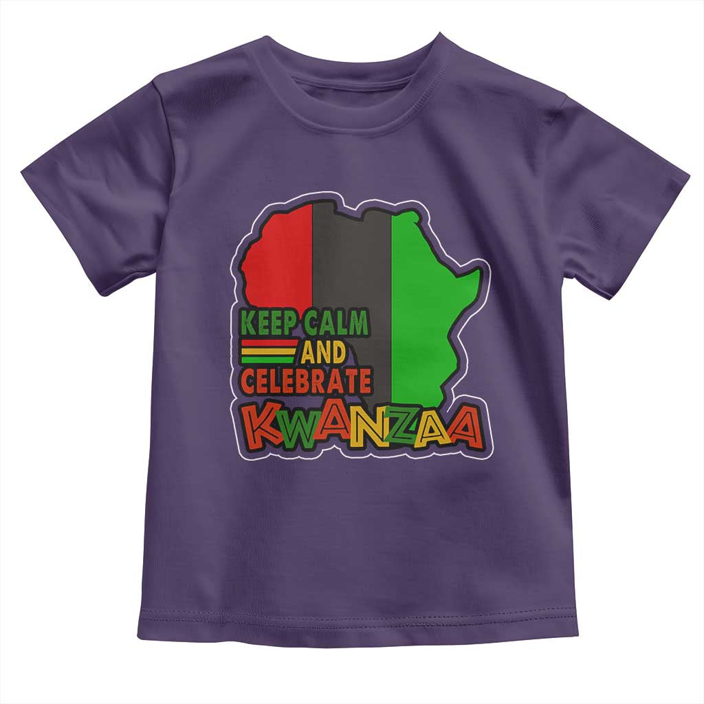 Keep Calm And Celebrate Kwanzaa Toddler T Shirt African American Christmas Black Holiday