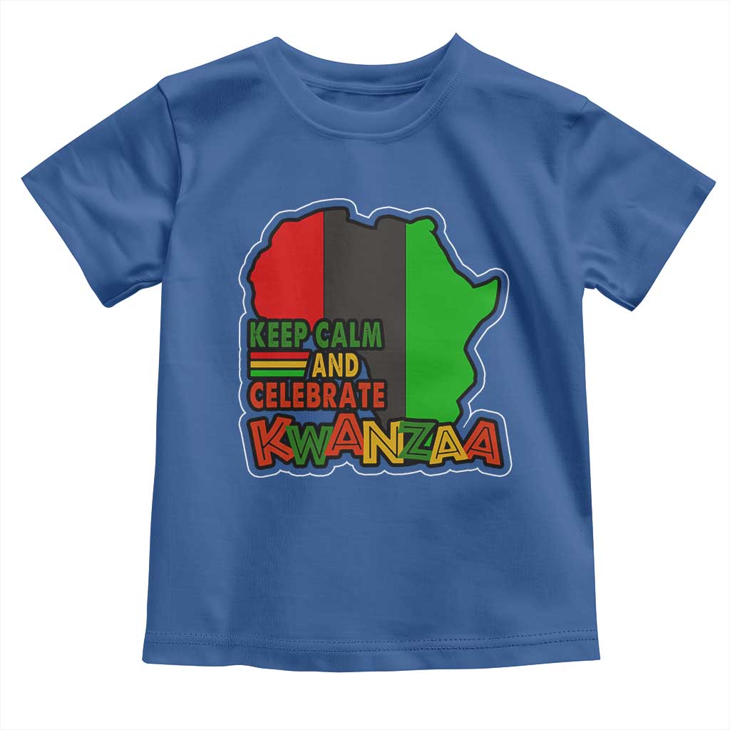 Keep Calm And Celebrate Kwanzaa Toddler T Shirt African American Christmas Black Holiday