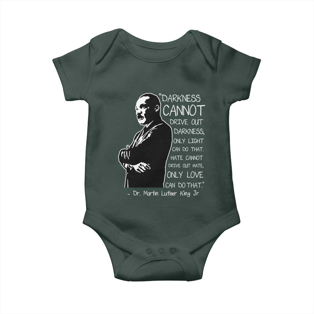 Martin Luther King Quote Baby Onesie Darkness Cannot Drive Out Darkness Black History
