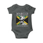Marcus Garvey Inspirational Quote Baby Onesie A People Without The Knowledge Of Their Past History Origin And Culture Jamaican Flag