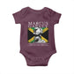 Marcus Garvey Inspirational Quote Baby Onesie A People Without The Knowledge Of Their Past History Origin And Culture Jamaican Flag