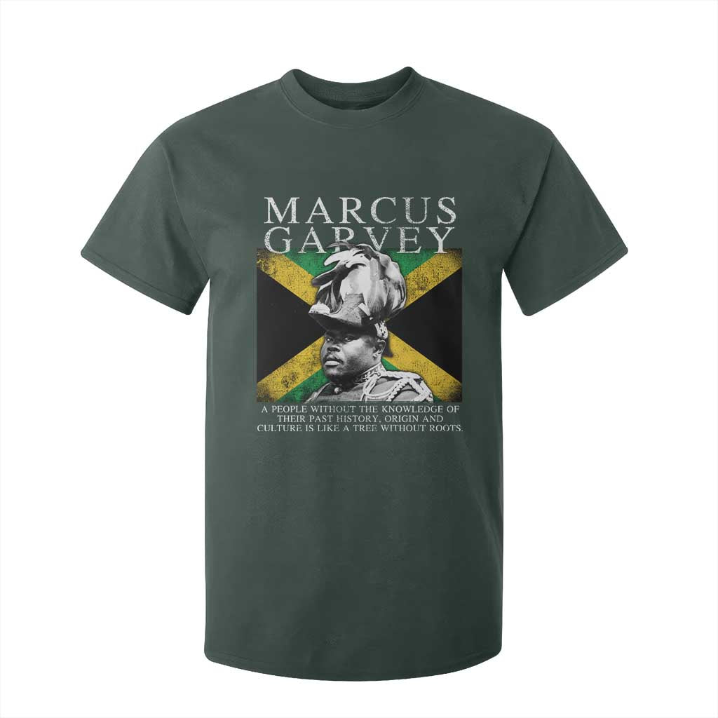 Marcus Garvey Inspirational Quote T Shirt For Kid A People Without The Knowledge Of Their Past History Origin And Culture Jamaican Flag