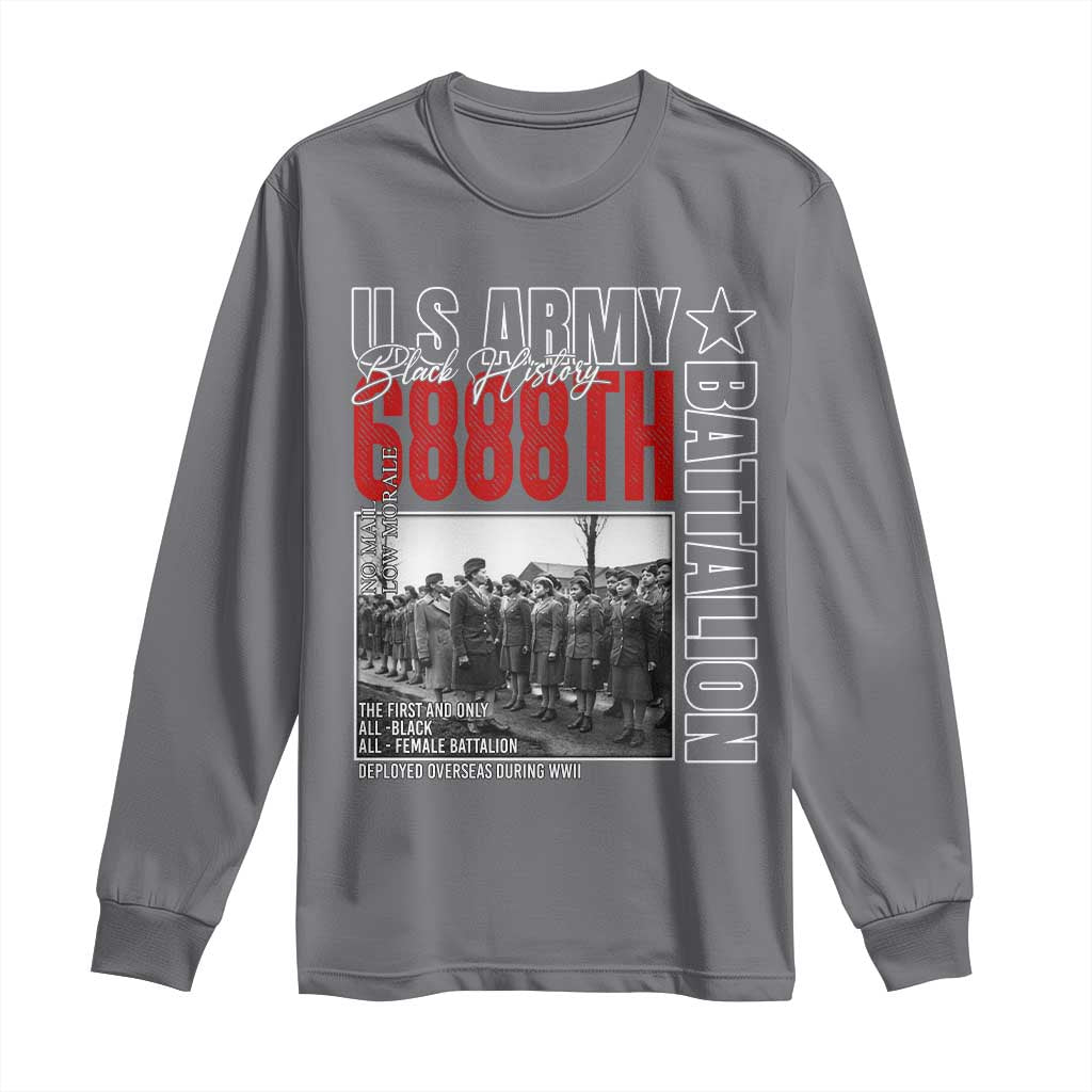 6888th Battalion Long Sleeve Shirt The First And Only All Black Female Battalion Black History