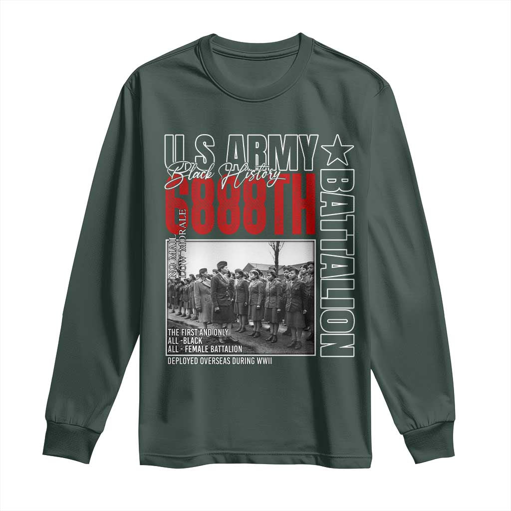 6888th Battalion Long Sleeve Shirt The First And Only All Black Female Battalion Black History