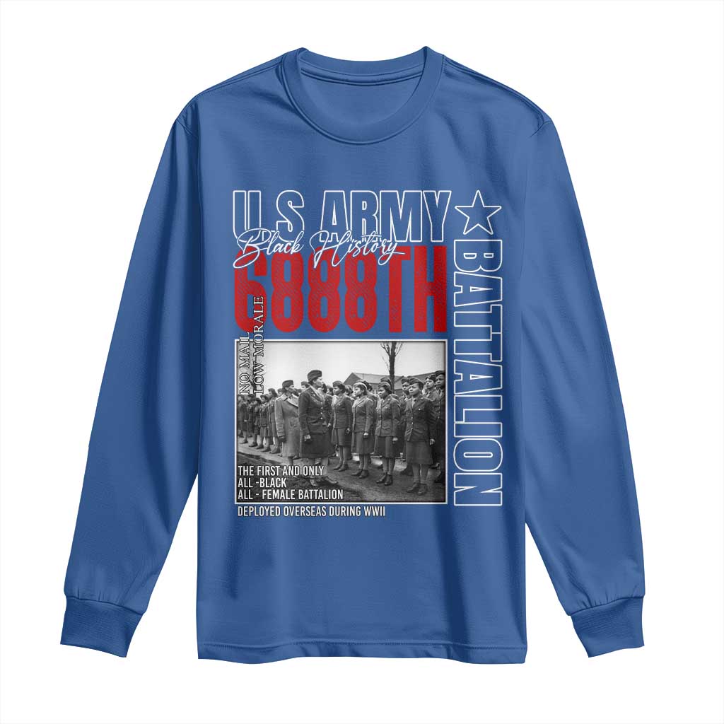 6888th Battalion Long Sleeve Shirt The First And Only All Black Female Battalion Black History
