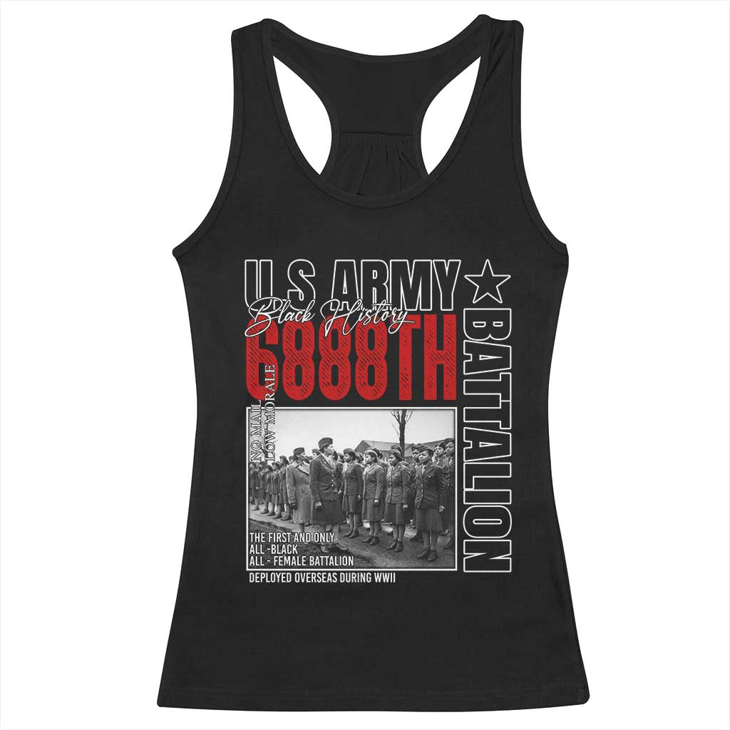 6888th Battalion Racerback Tank Top The First And Only All Black Female Battalion Black History