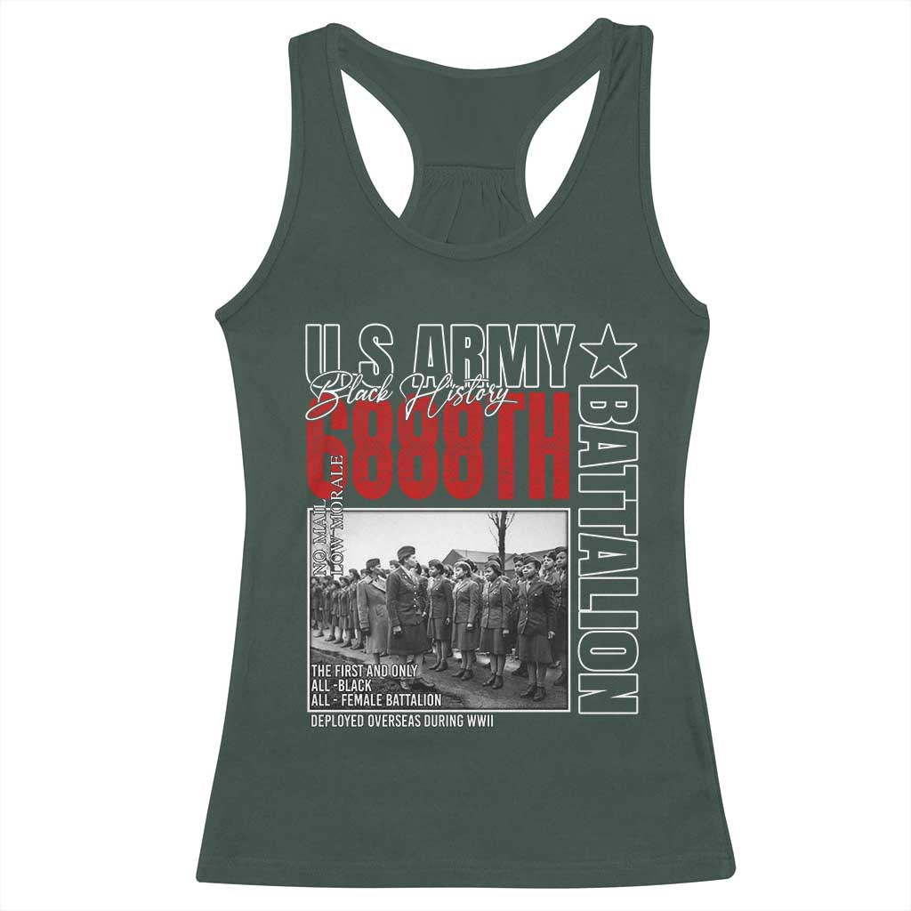 6888th Battalion Racerback Tank Top The First And Only All Black Female Battalion Black History