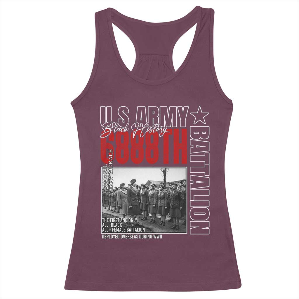 6888th Battalion Racerback Tank Top The First And Only All Black Female Battalion Black History