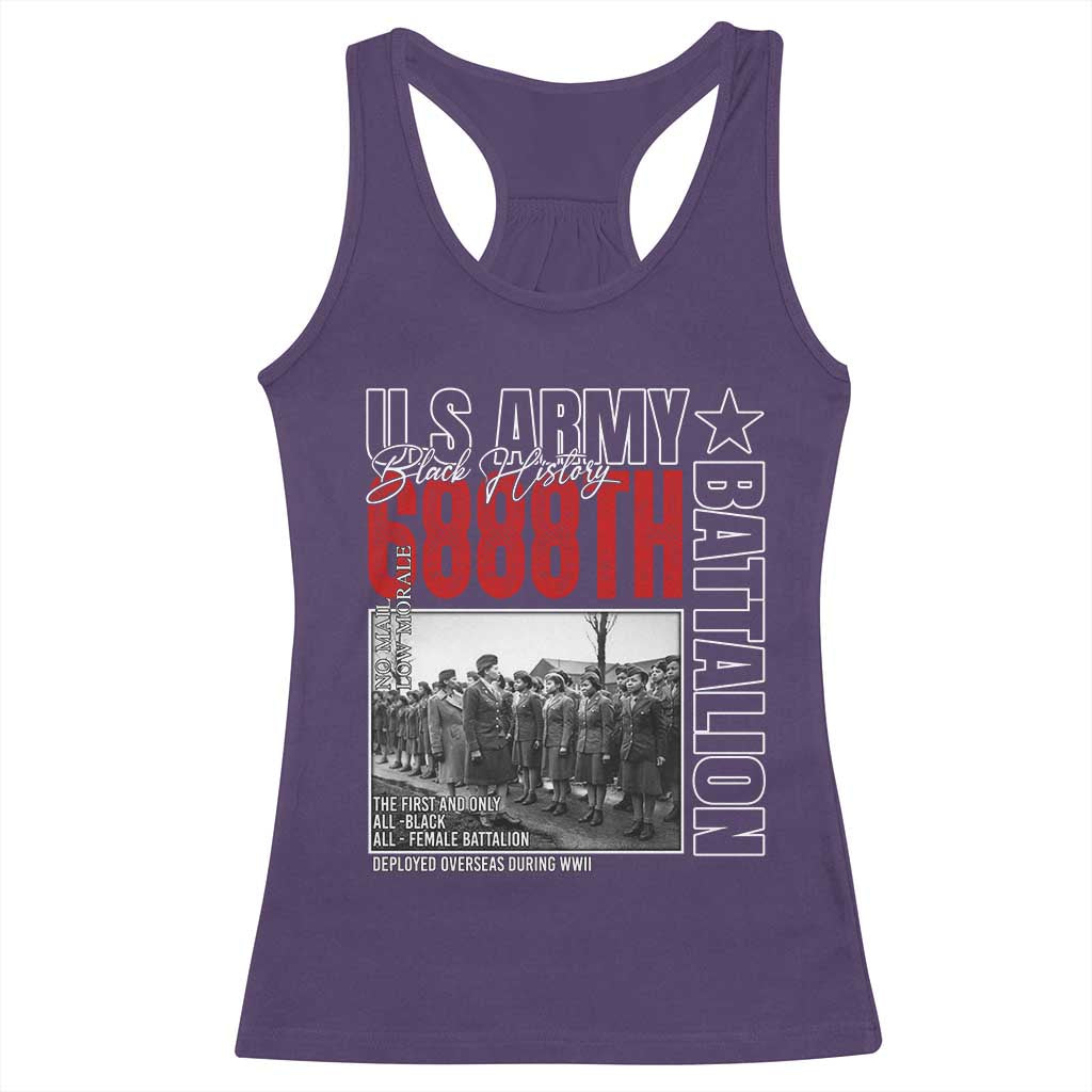6888th Battalion Racerback Tank Top The First And Only All Black Female Battalion Black History
