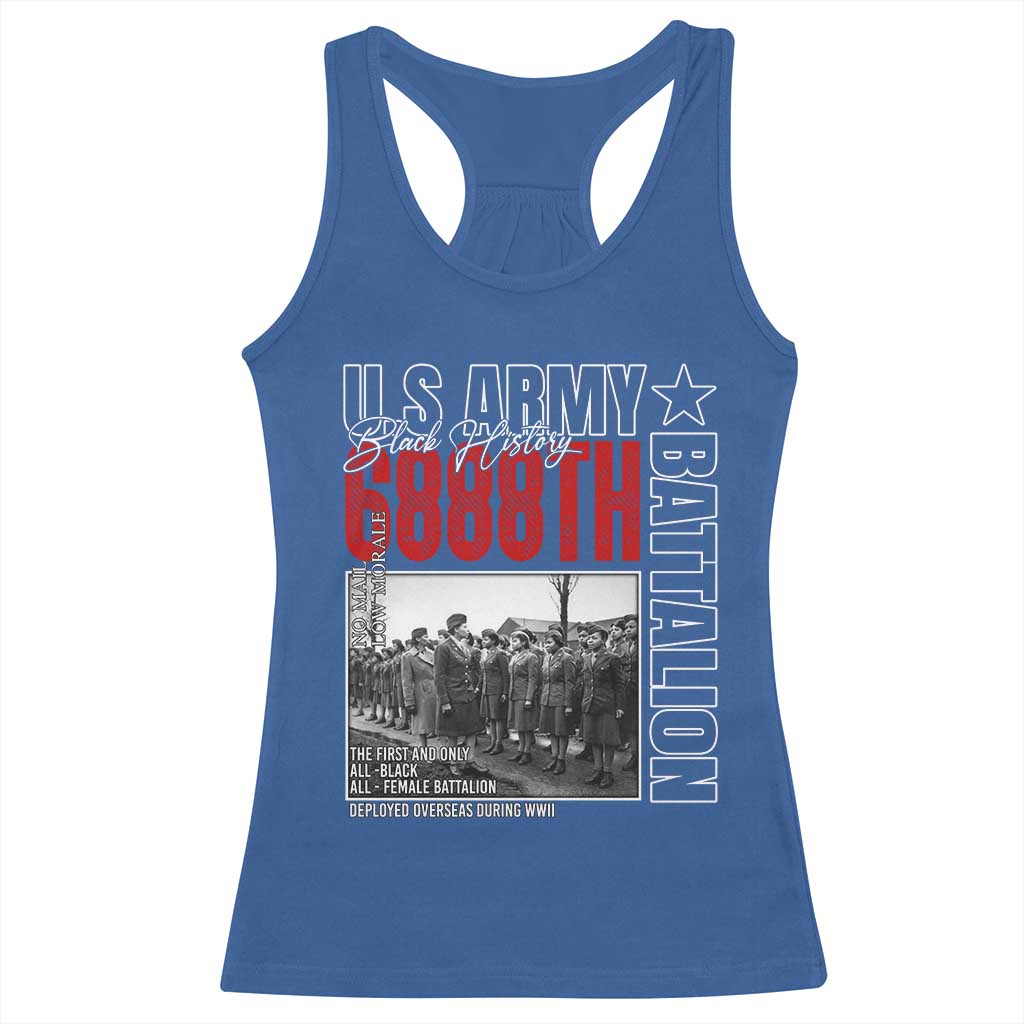 6888th Battalion Racerback Tank Top The First And Only All Black Female Battalion Black History
