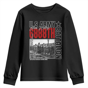 6888th Battalion Youth Sweatshirt The First And Only All Black Female Battalion Black History