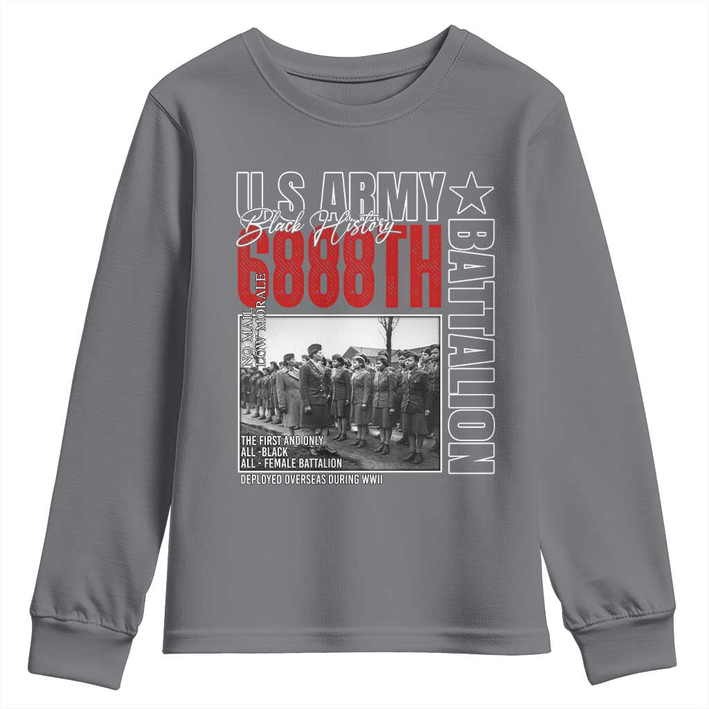 6888th Battalion Youth Sweatshirt The First And Only All Black Female Battalion Black History