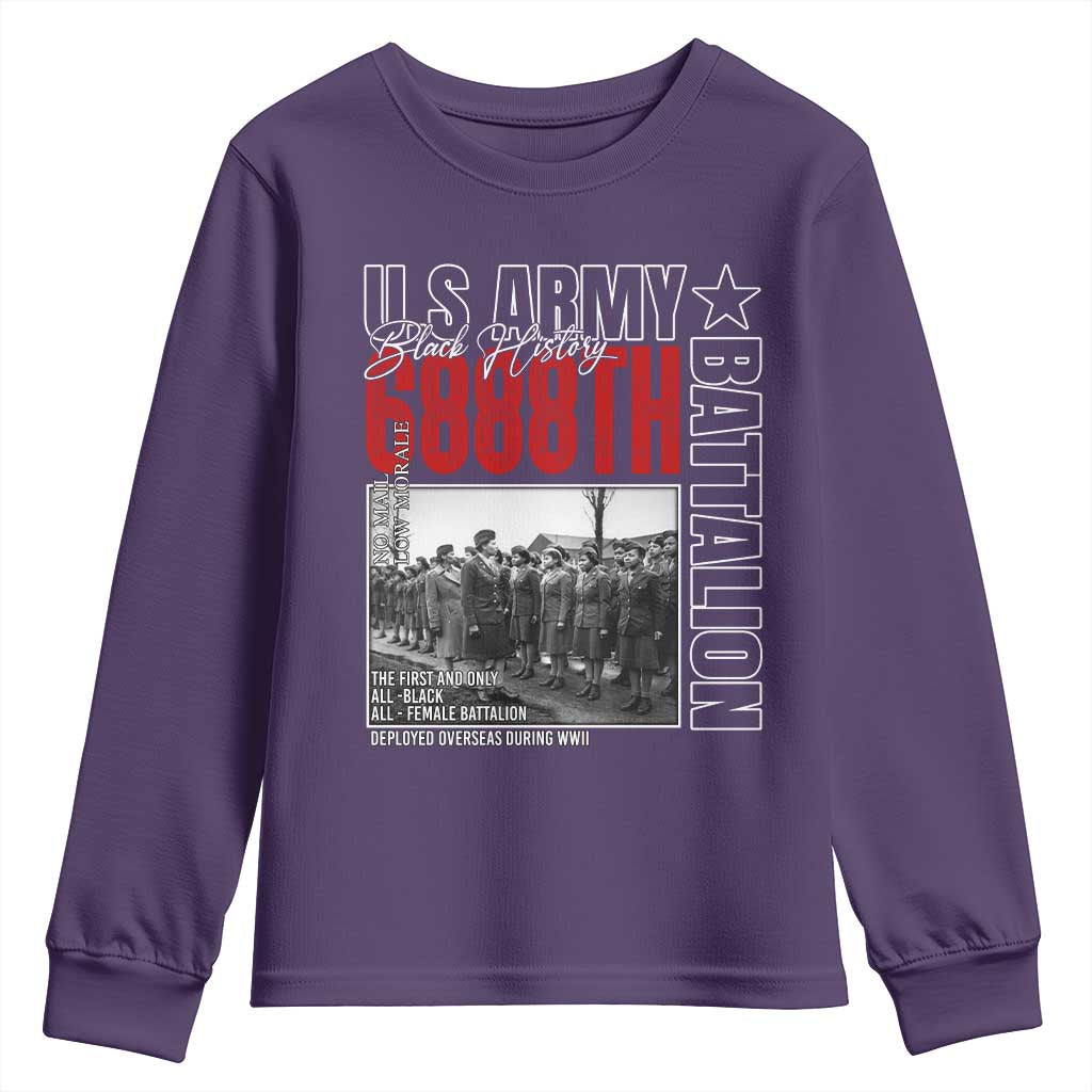6888th Battalion Youth Sweatshirt The First And Only All Black Female Battalion Black History
