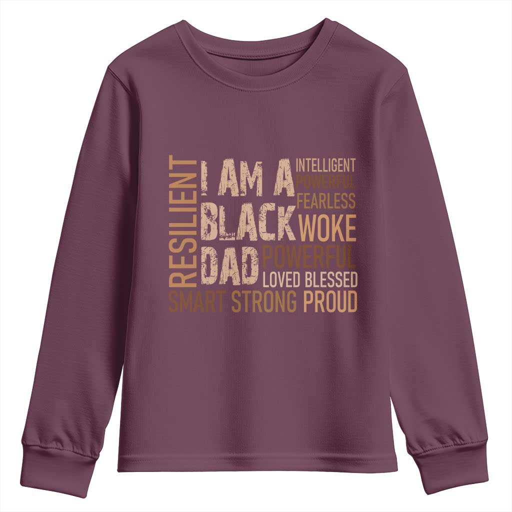 Funny I Am A Black Dad Youth Sweatshirt Black History Month Fathers Day