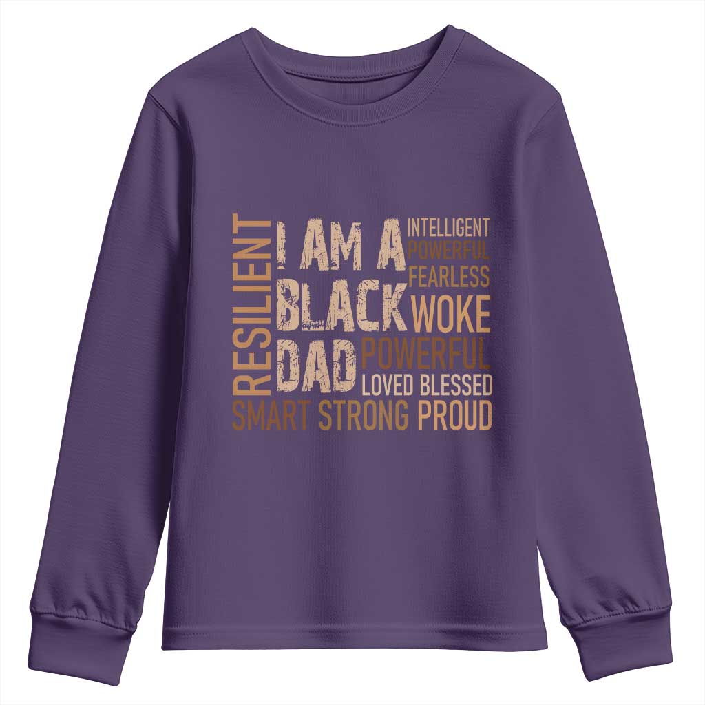 Funny I Am A Black Dad Youth Sweatshirt Black History Month Fathers Day