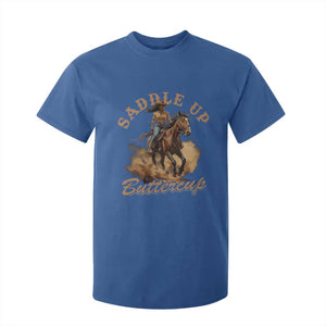 Funny African American Cowgirl T Shirt For Kid Saddle Up Buttercup Southern Western