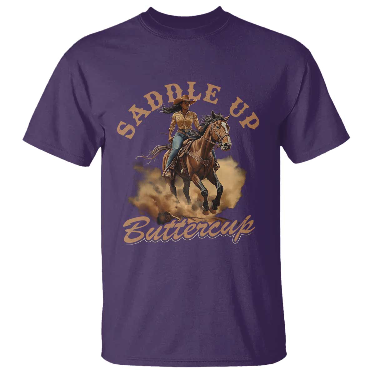 Funny African American Cowgirl T Shirt Saddle Up Buttercup Southern Western
