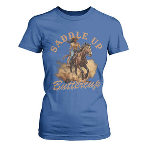 Funny African American Cowgirl T Shirt For Women Saddle Up Buttercup Southern Western