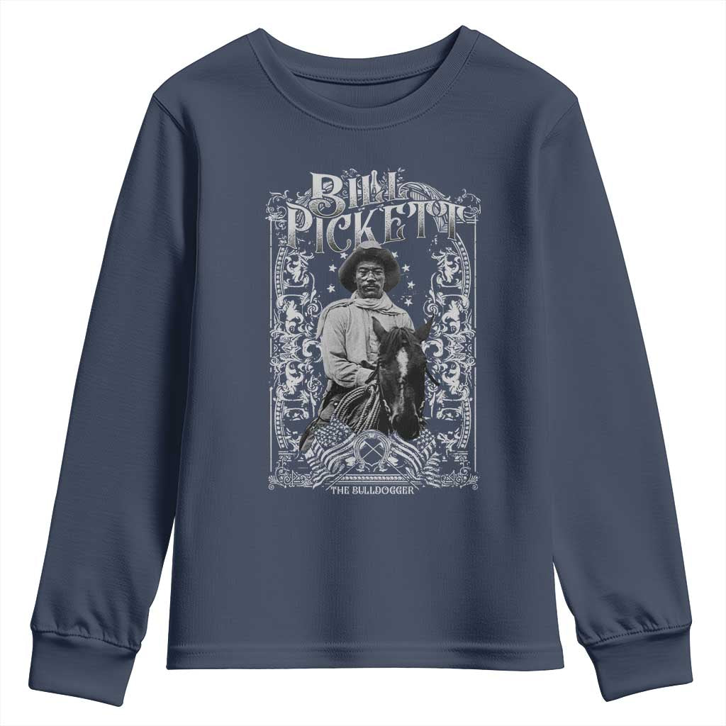 Black Cowboy Bill Pickett Youth Sweatshirt African American Cowboy History
