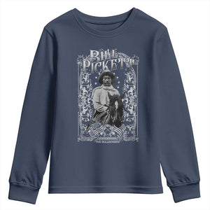 Black Cowboy Bill Pickett Youth Sweatshirt African American Cowboy History