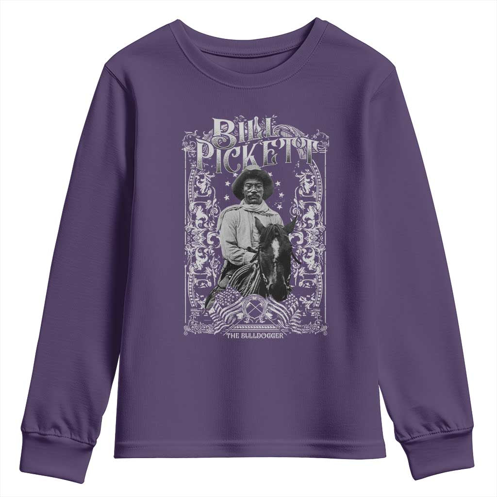 Black Cowboy Bill Pickett Youth Sweatshirt African American Cowboy History