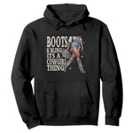 Funny African American Cowgirl Hoodie Boots And Bling It's A Cowgirl Thing