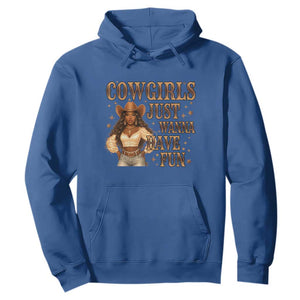 Funny African American Cowgirl Hoodie Cowgirls Just Wanna Have Fun Western