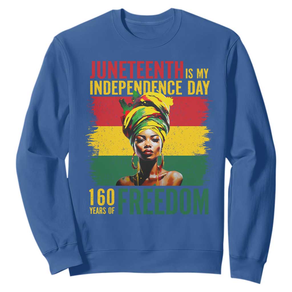 Juneteenth Is My Independence Day 160 Years Of Freedom Sweatshirt
