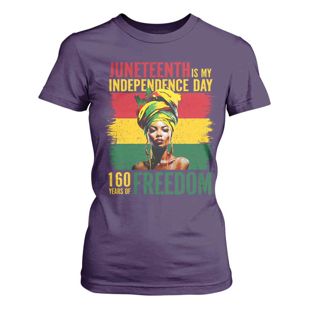 Juneteenth Is My Independence Day 160 Years Of Freedom T Shirt For Women