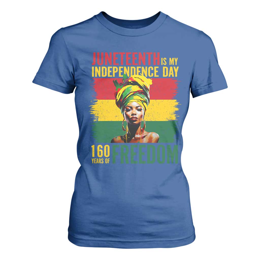 Juneteenth Is My Independence Day 160 Years Of Freedom T Shirt For Women