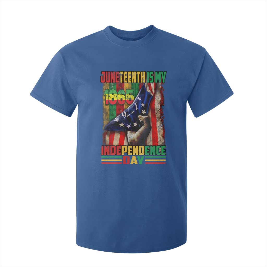 Juneteenth Is My Independence Day T Shirt For Kid Black Pride American Flag