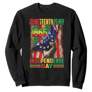 Juneteenth Is My Independence Day Sweatshirt Black Pride American Flag