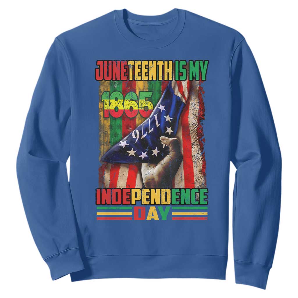 Juneteenth Is My Independence Day Sweatshirt Black Pride American Flag