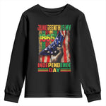 Juneteenth Is My Independence Day Youth Sweatshirt Black Pride American Flag