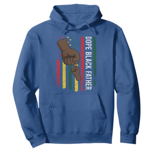 Dope Black Dad Hoodie Vintage American Flag Fist Bump