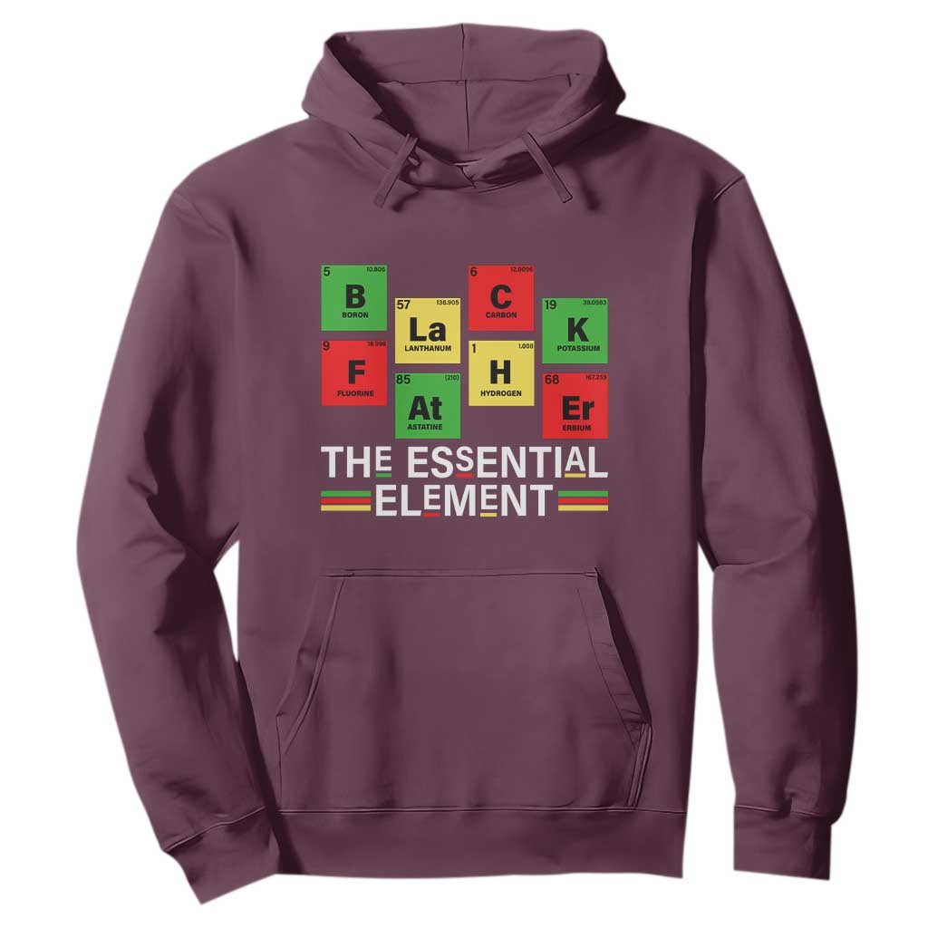 Black Father The Essential Element Hoodie Father's Day Juneteenth Chemistry Periodic Table