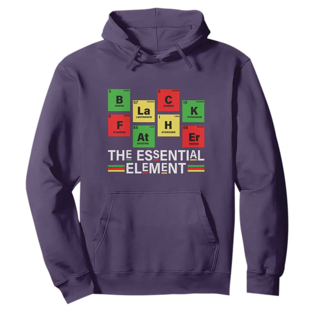 Black Father The Essential Element Hoodie Father's Day Juneteenth Chemistry Periodic Table