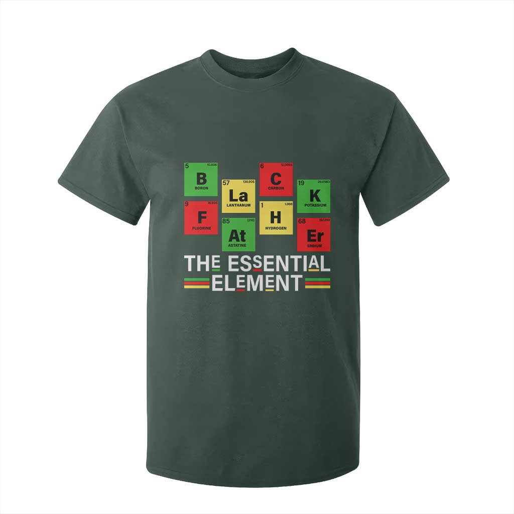 Black Father The Essential Element T Shirt For Kid Father's Day Juneteenth Chemistry Periodic Table