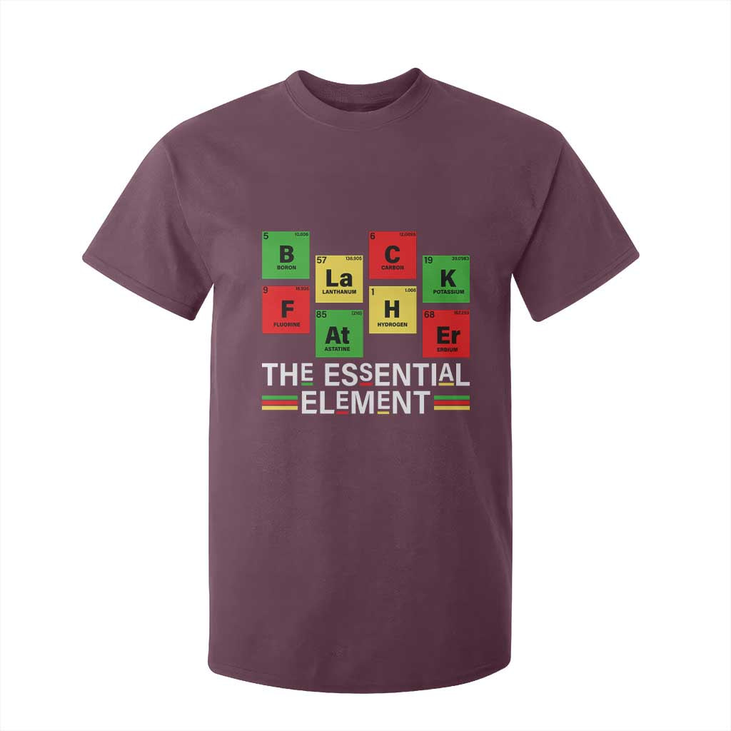 Black Father The Essential Element T Shirt For Kid Father's Day Juneteenth Chemistry Periodic Table