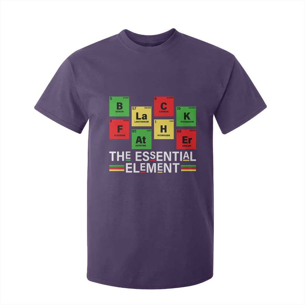 Black Father The Essential Element T Shirt For Kid Father's Day Juneteenth Chemistry Periodic Table
