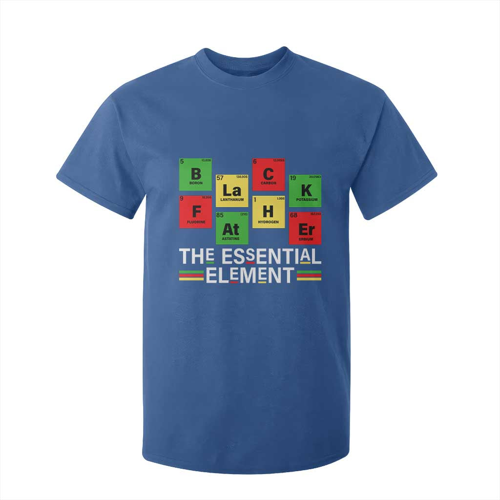 Black Father The Essential Element T Shirt For Kid Father's Day Juneteenth Chemistry Periodic Table