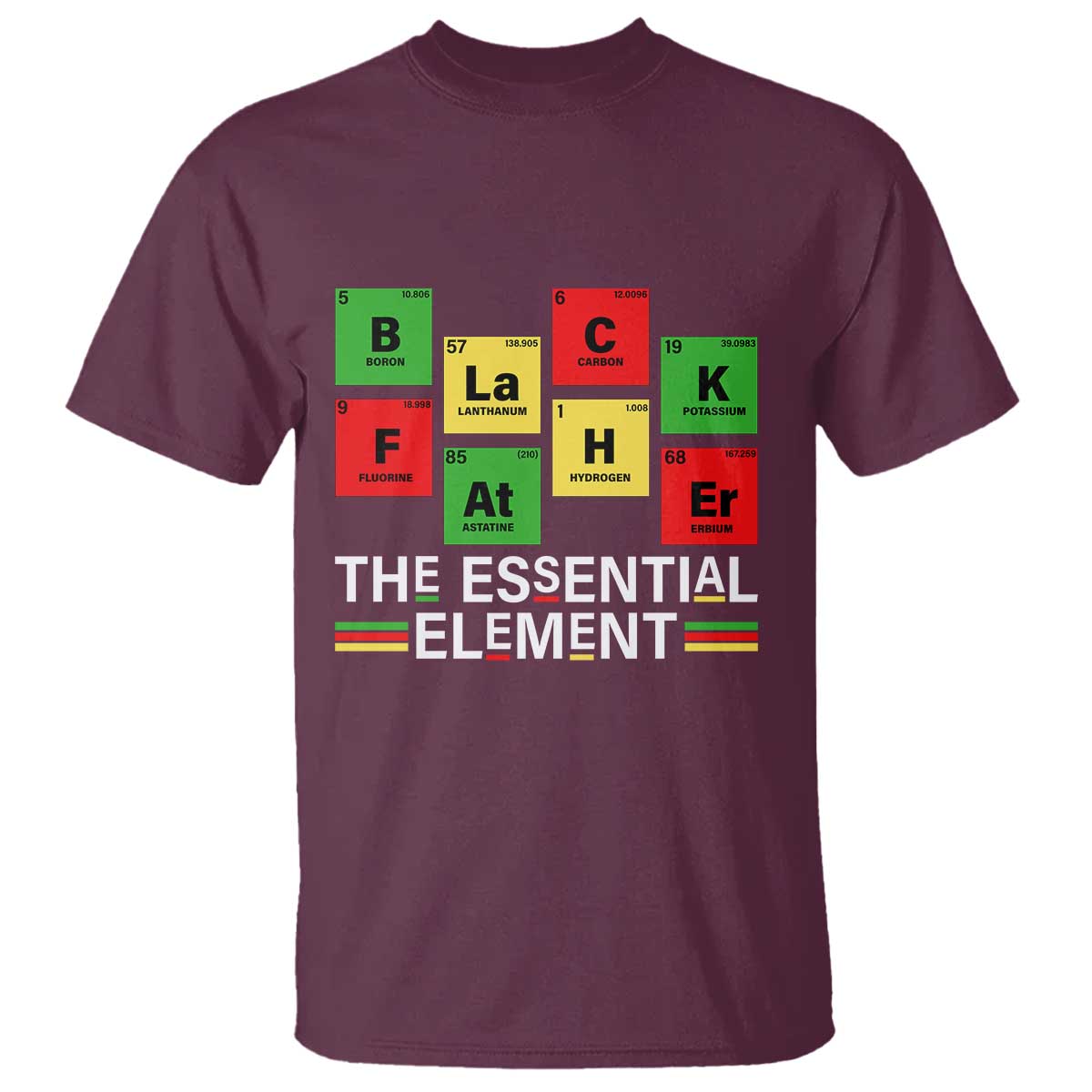 Black Father The Essential Element T Shirt Father's Day Juneteenth Chemistry Periodic Table
