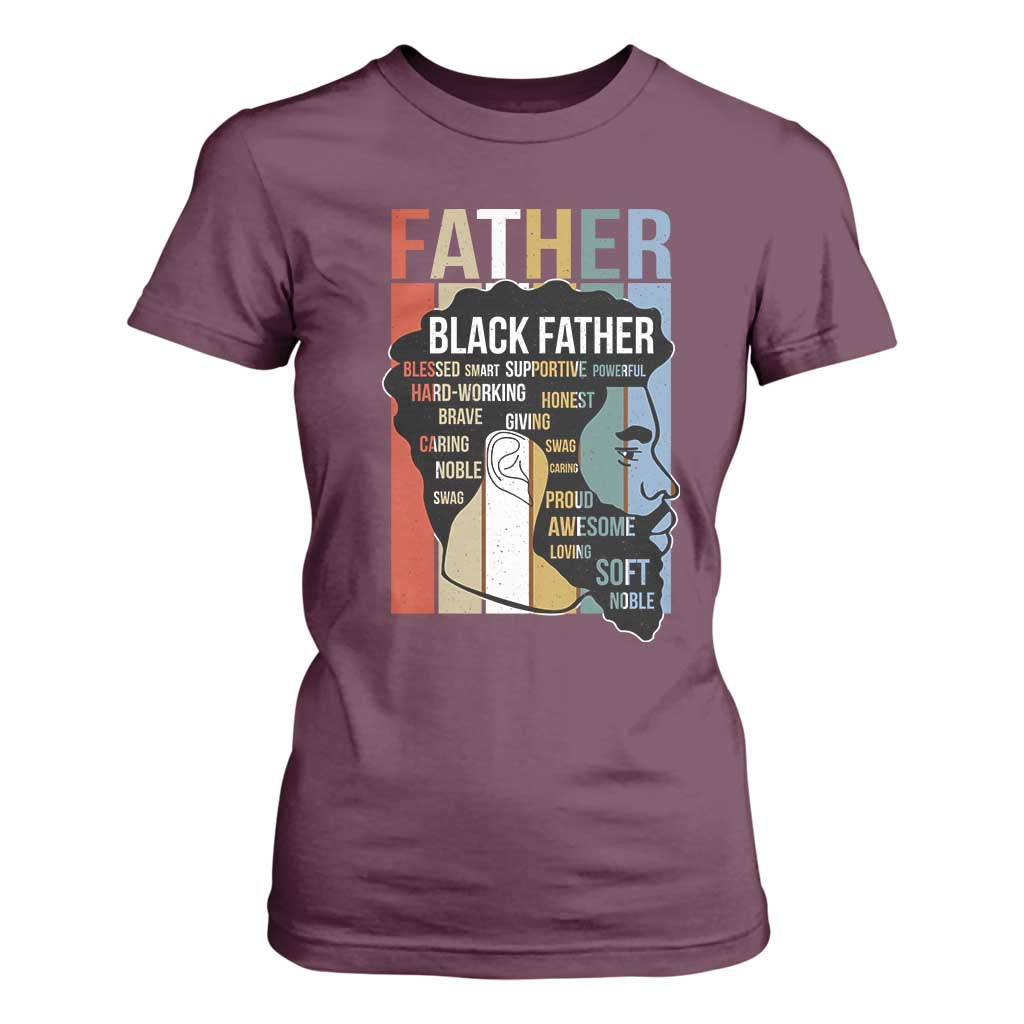 African American Black Father T Shirt For Women Fathers Day Juneteenth